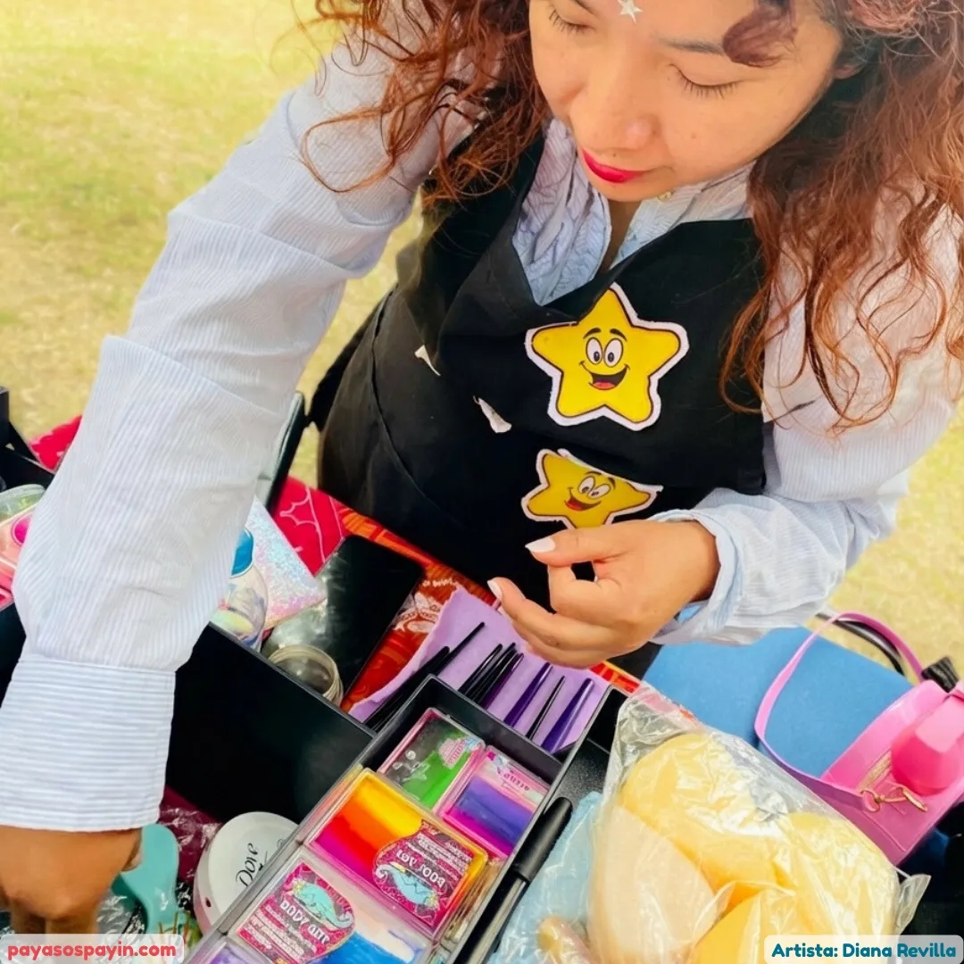 Maletín y estación de trabajo profesional con paletas de maquillaje base agua para fiestas