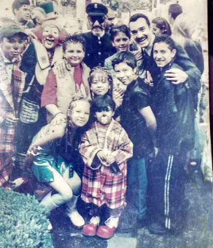 Payaso Payín en sus inicios en Nezahualcóyotl 1999